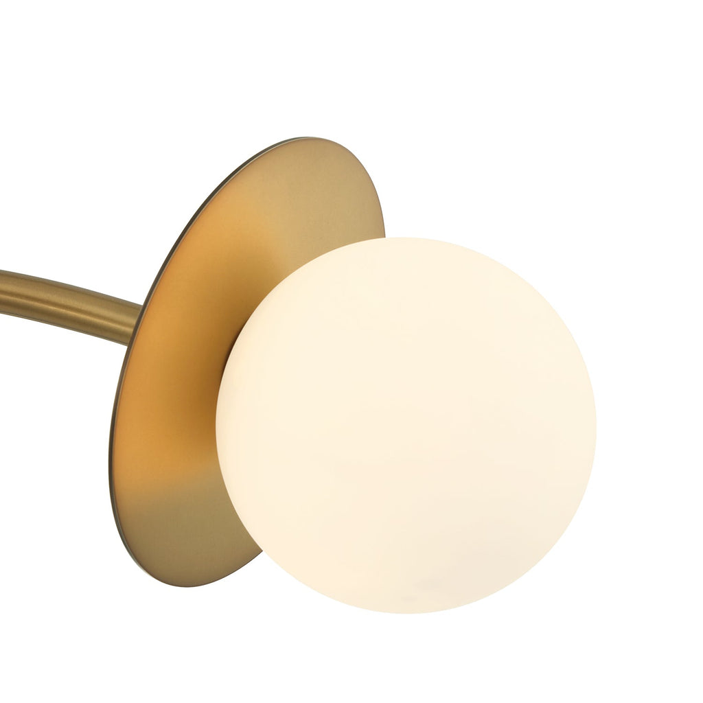 Levi 4 Globe Chandelier 26", Aged Brass