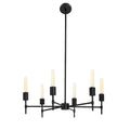 Prospect 6 Light Round Chandelier 26", Matte Black