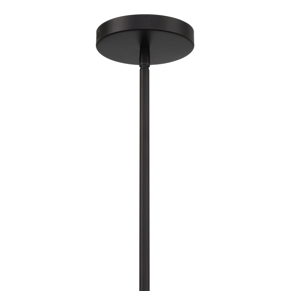 Carson 6 Light Chandelier 26", Matte Black
