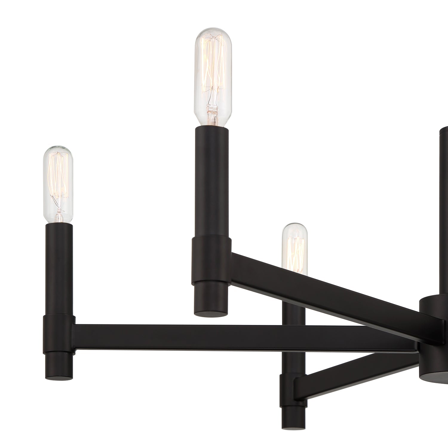 Carson 6 Light Chandelier 26", Matte Black