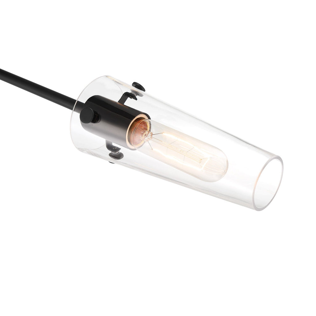 Mason 4 Light Chandelier 32", Matte Black