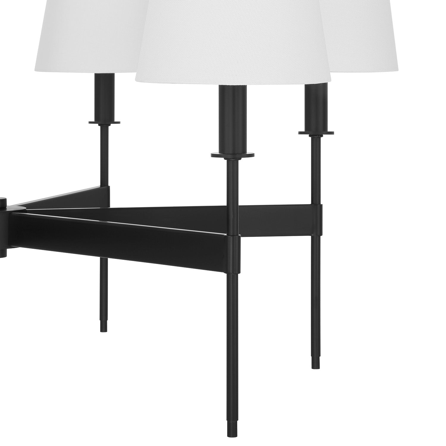Taylor 6 Light Chandelier 30", Matte Black