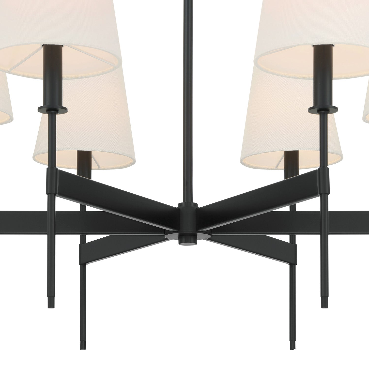 Taylor 6 Light Chandelier 30", Matte Black