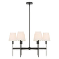 Taylor 6 Light Chandelier 30", Matte Black