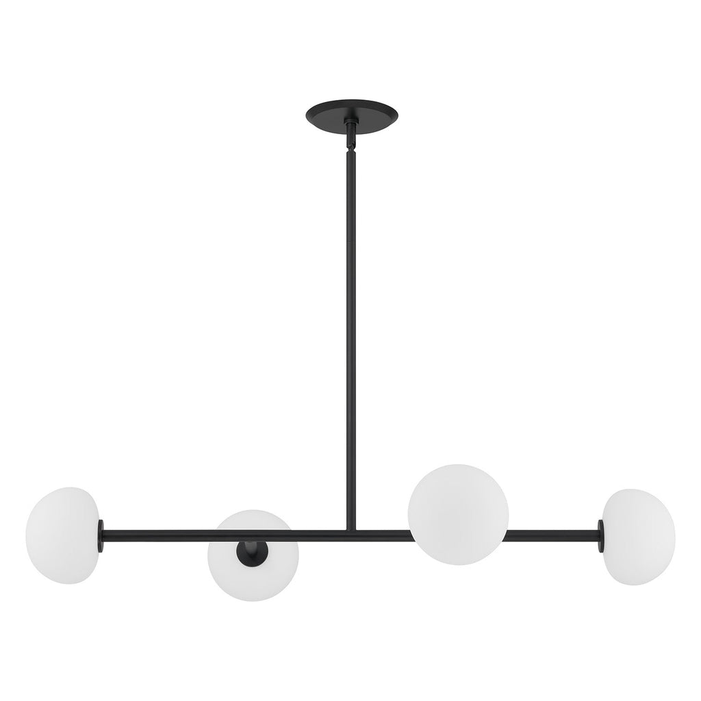 Vince 4 Light Linear Pendant 40", Matte Black