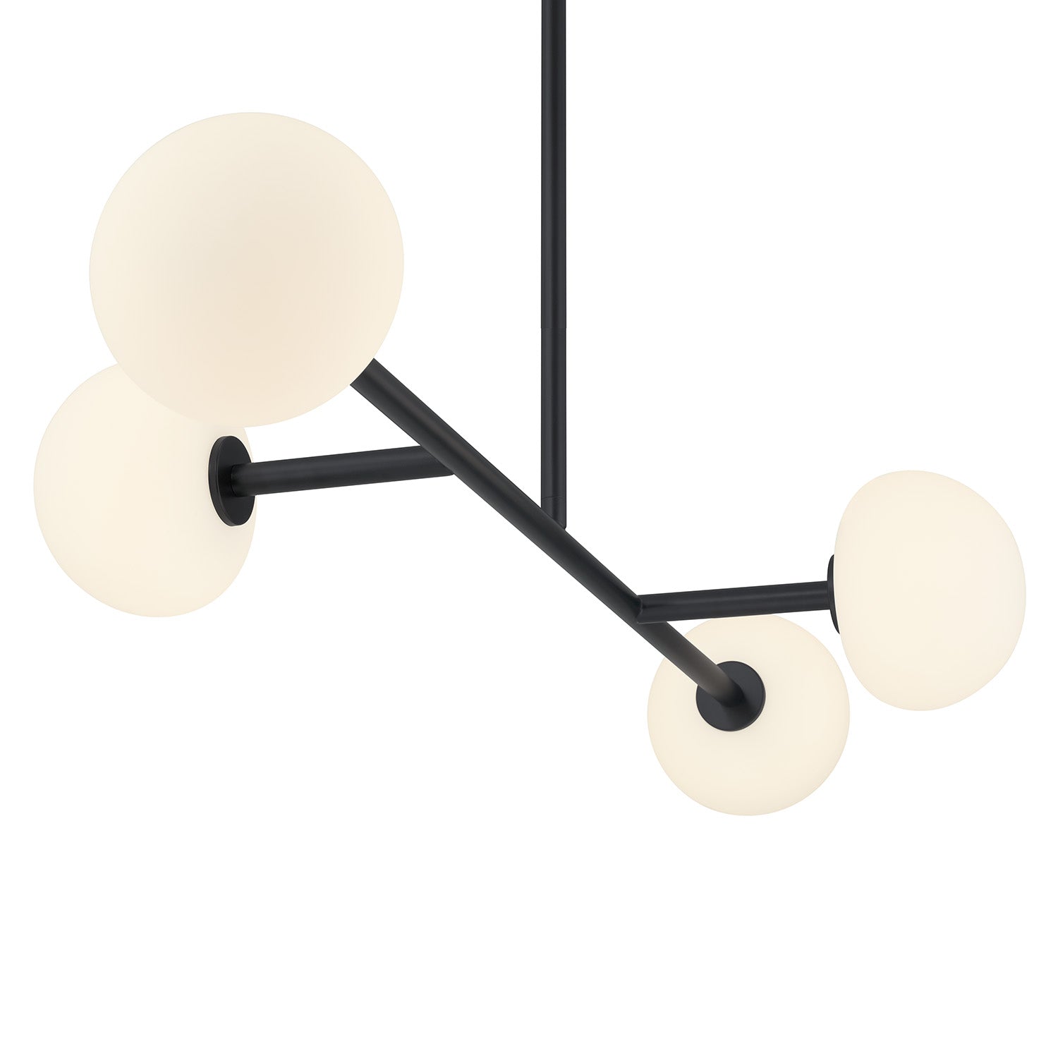 Vince 4 Light Linear Pendant 40", Matte Black