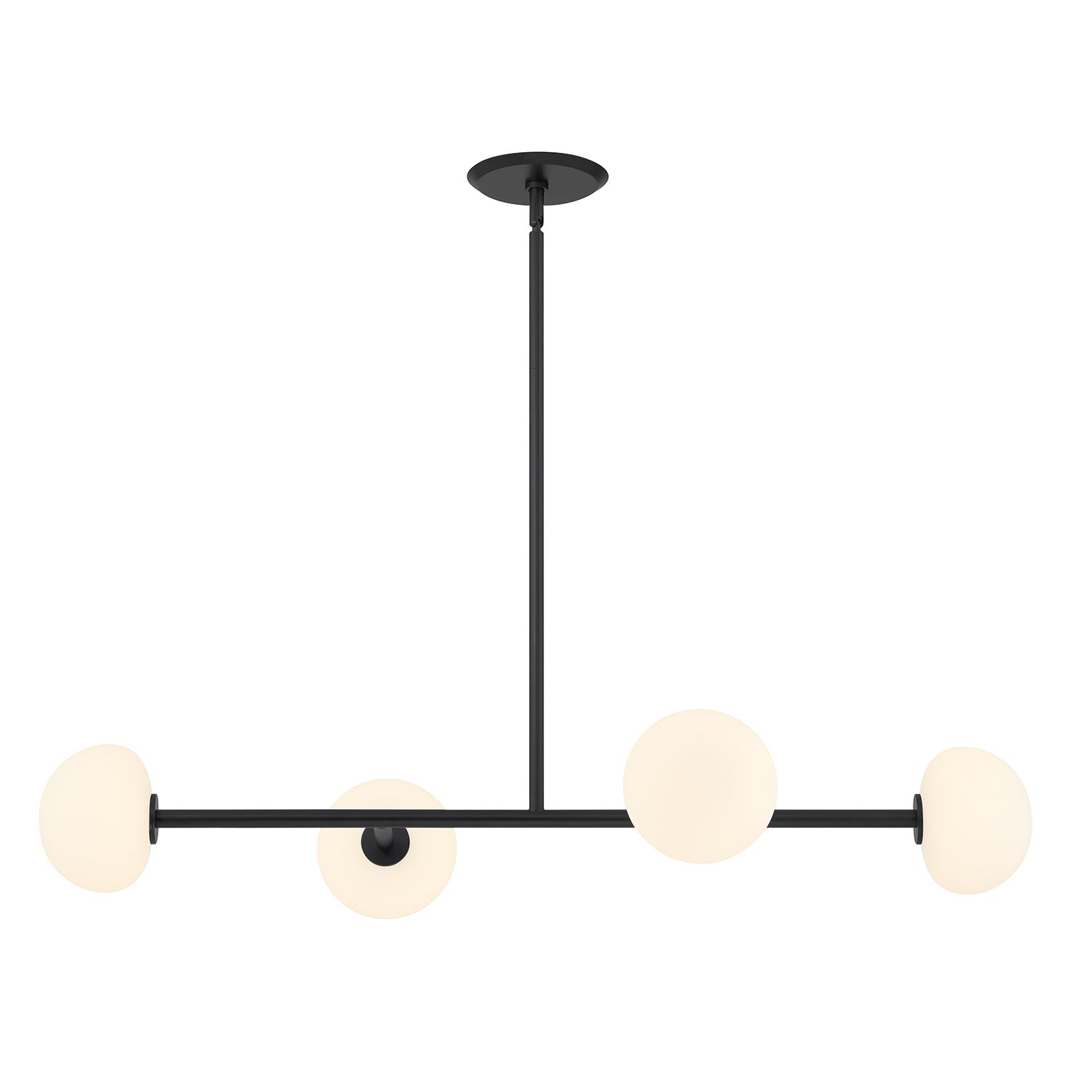 Vince 4 Light Linear Pendant 40", Matte Black