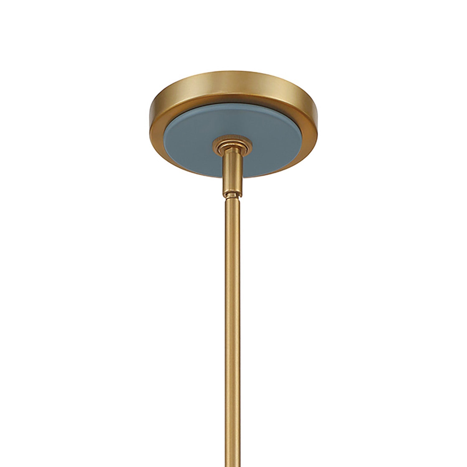 Banks 5 Light Chandelier 28", French Blue and Brass