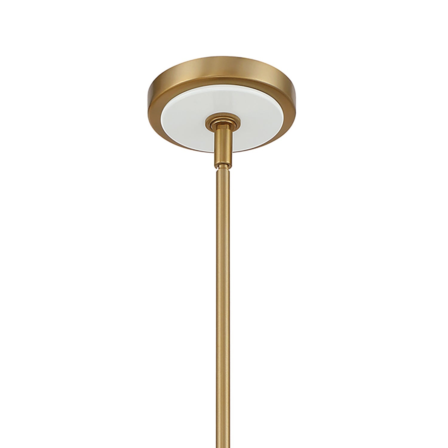 Banks 5 Light Chandelier 28", White and Brass