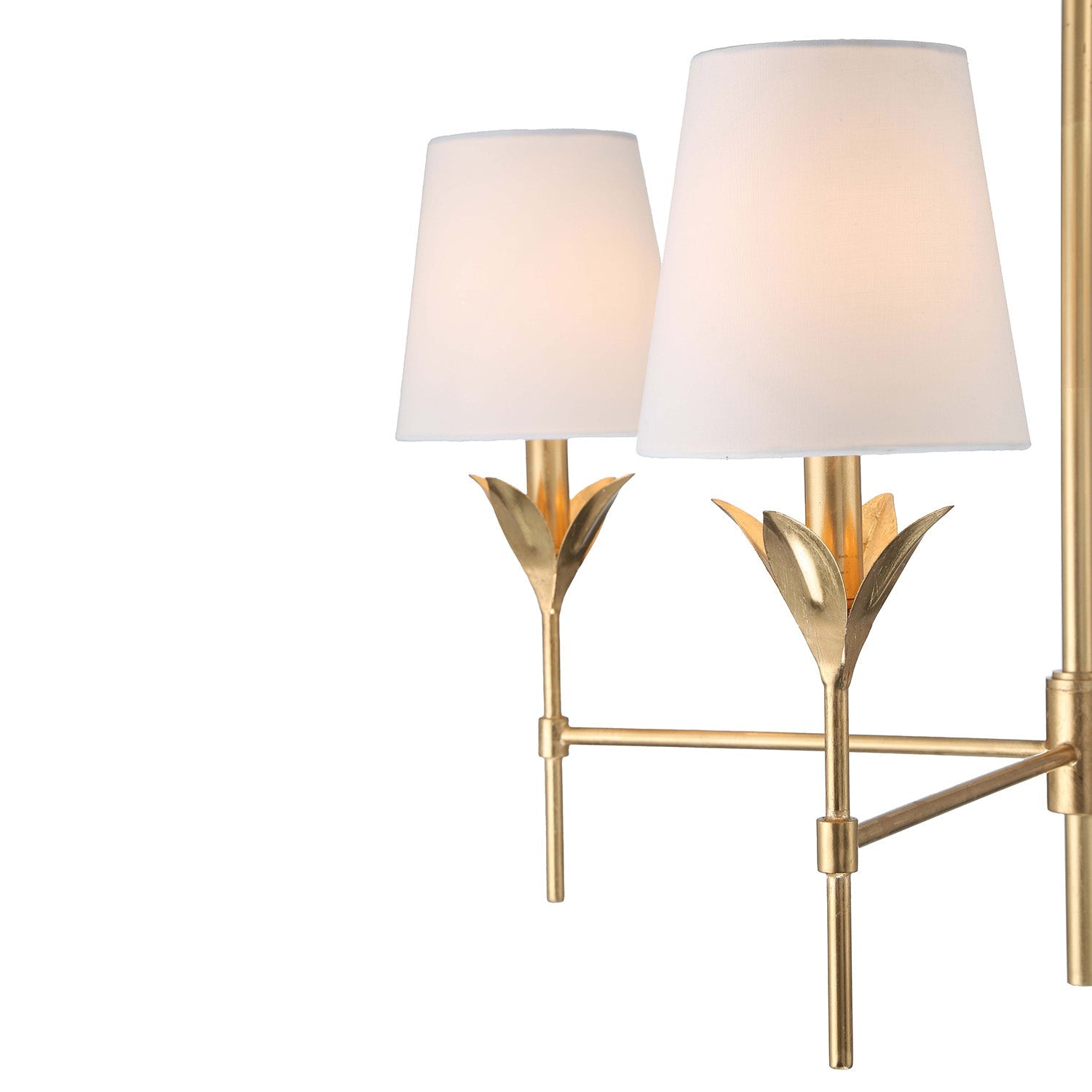 Alice 4 Light Chandelier 28", Antique Gold