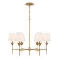 Alice 6 Light Chandelier 32", Antique Gold