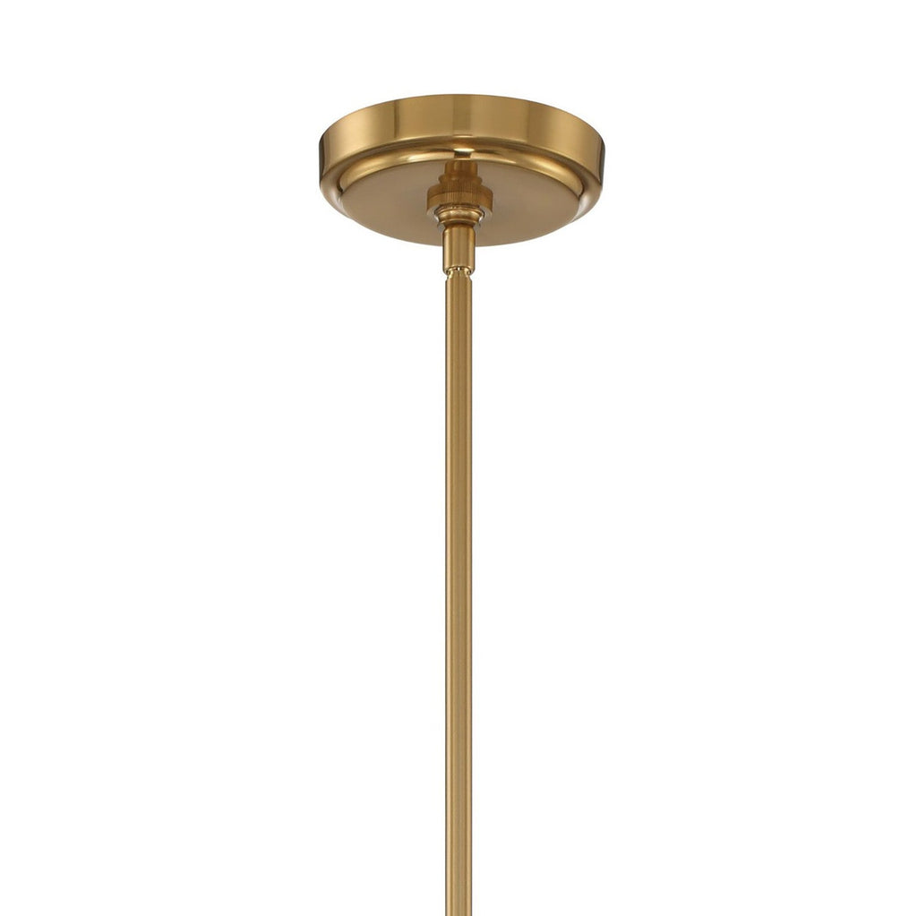 Grace 4 Light Mini Chandelier 18", Brass with White Glass
