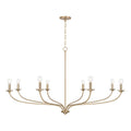 Oriana 8 Light Chandelier 52", Matte Brass