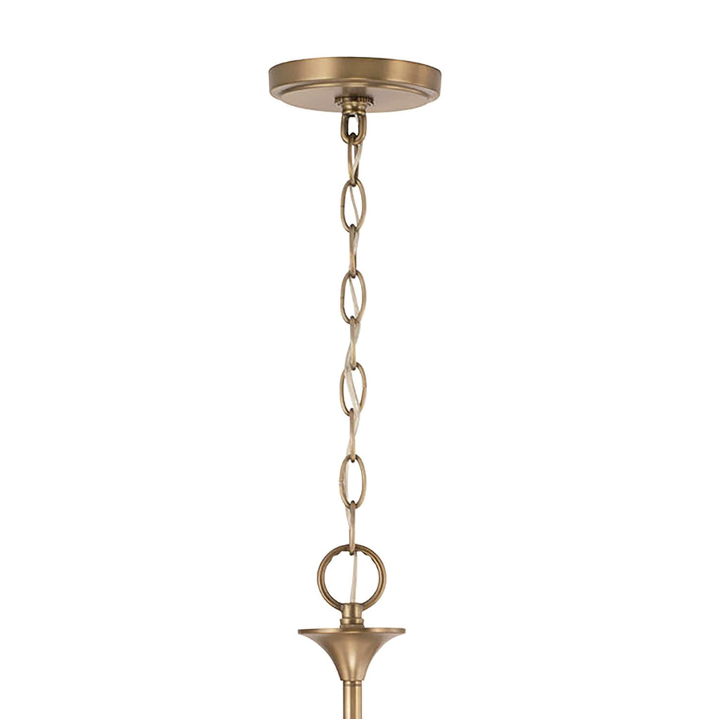 Harper 6 Light Chandelier 49", Aged Brass