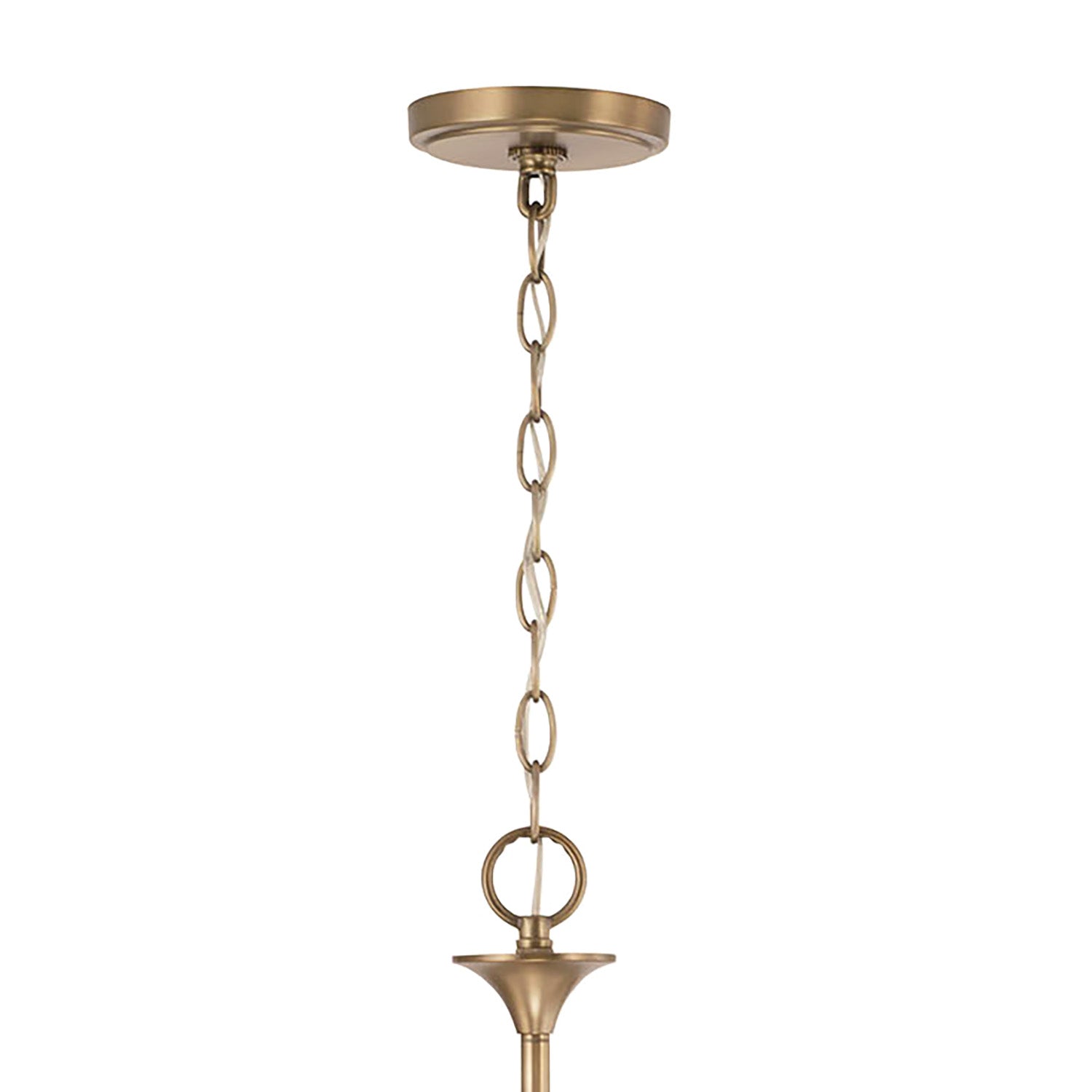 Harper 6 Light Chandelier 49", Aged Brass