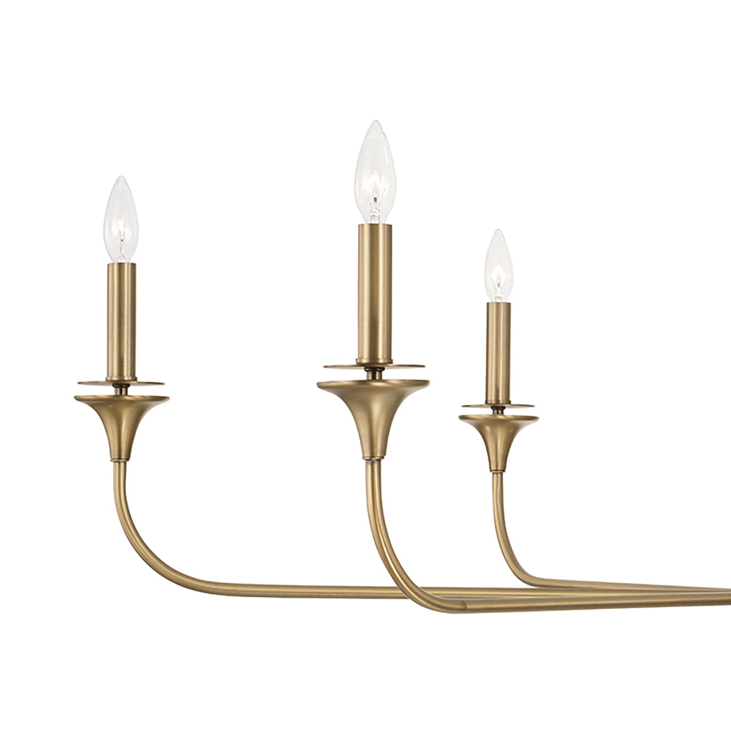 Harper 6 Light Chandelier 49", Aged Brass