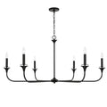 Harper 6 Light Chandelier 49", Matte Black