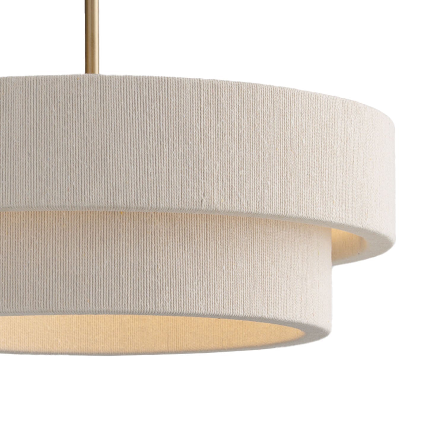 Saltair Chandelier 20", Matte Brass with Natural Rope