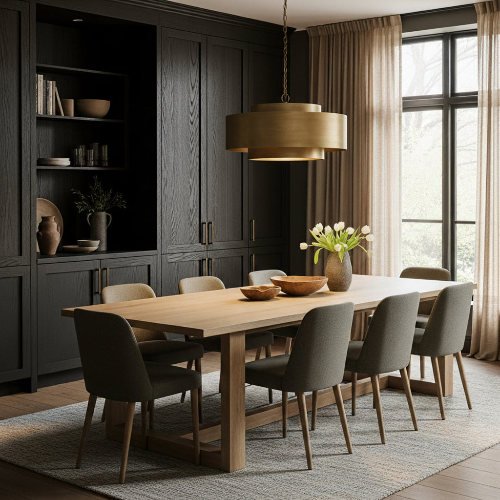 Reed Chandelier 30", Textured Brushed Brass