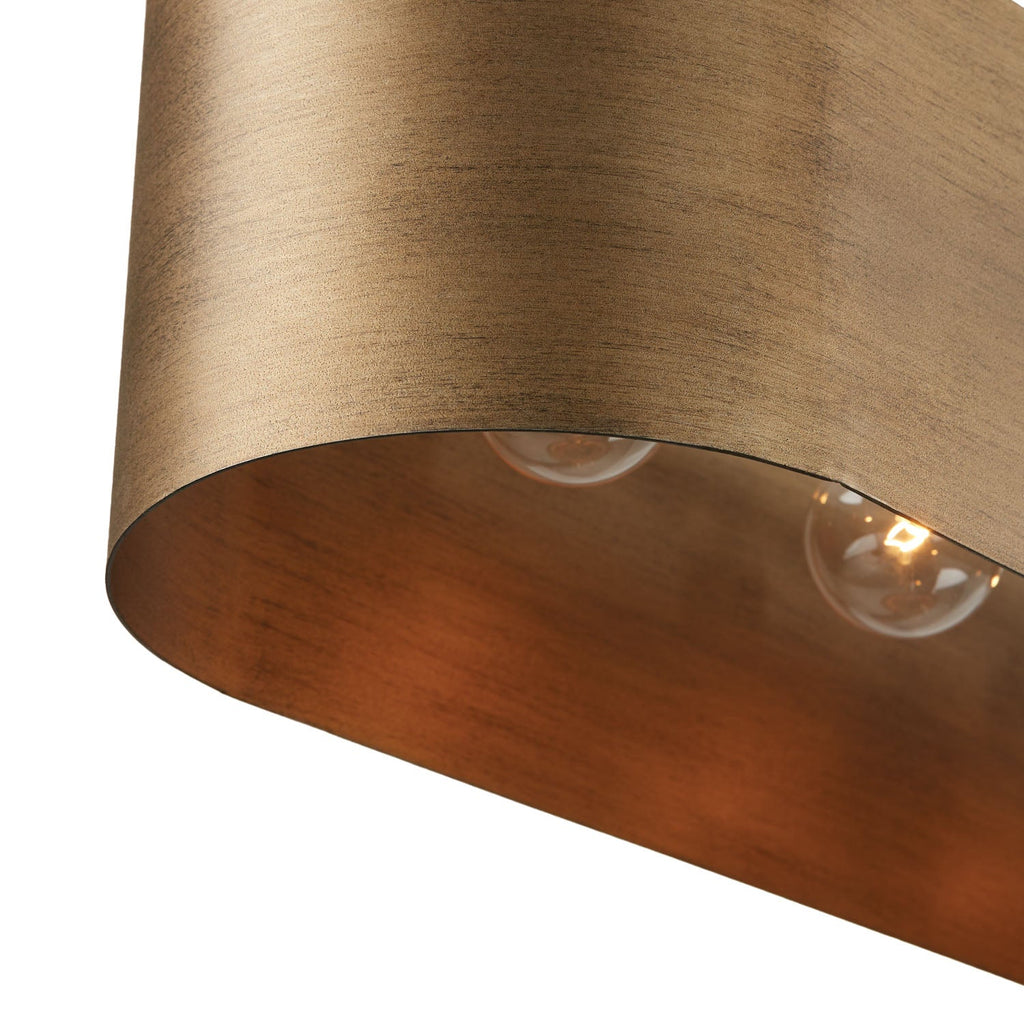 Reed Linear Chandelier 44", Textured Brushed Brass