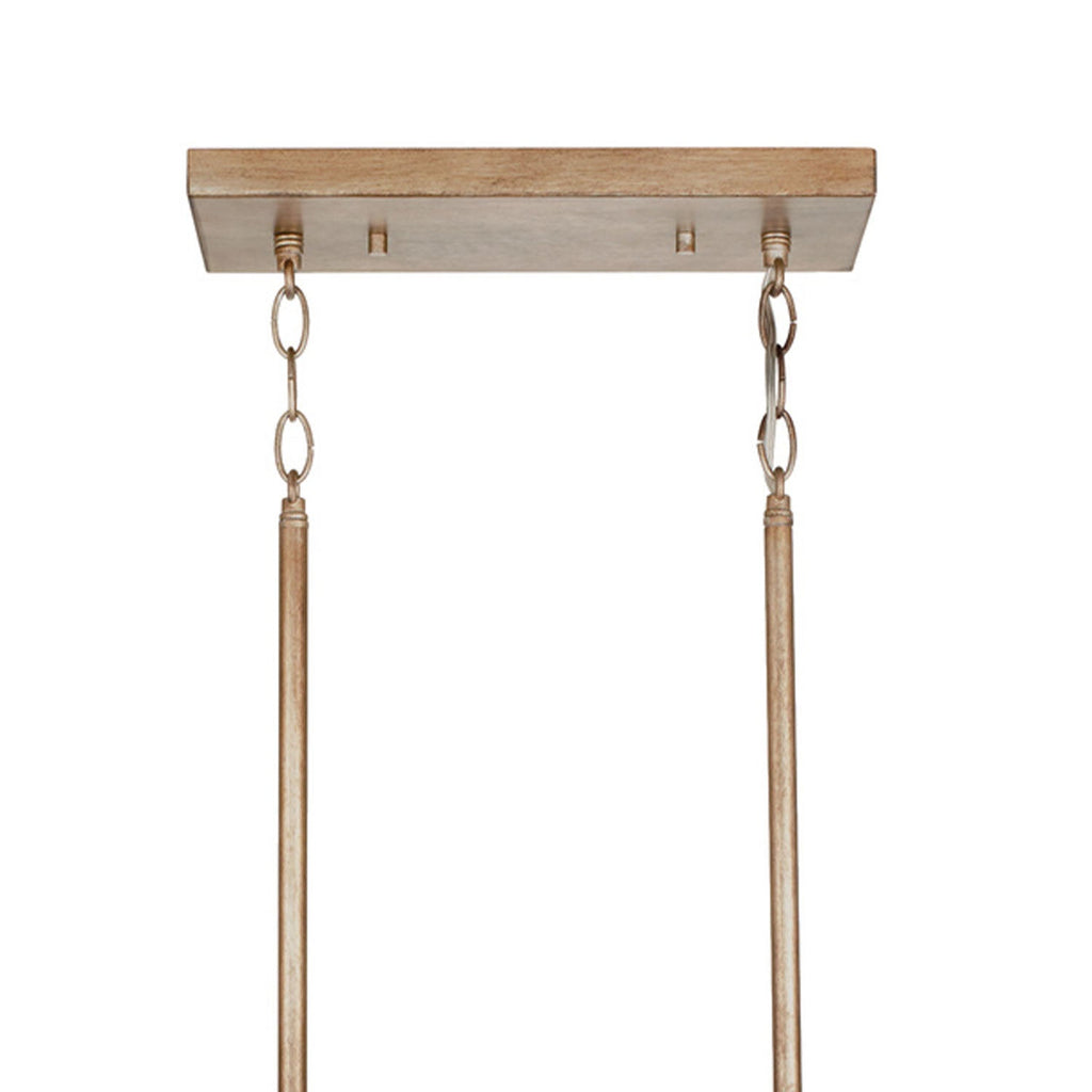 Reed Linear Chandelier 44", Textured Brushed Brass