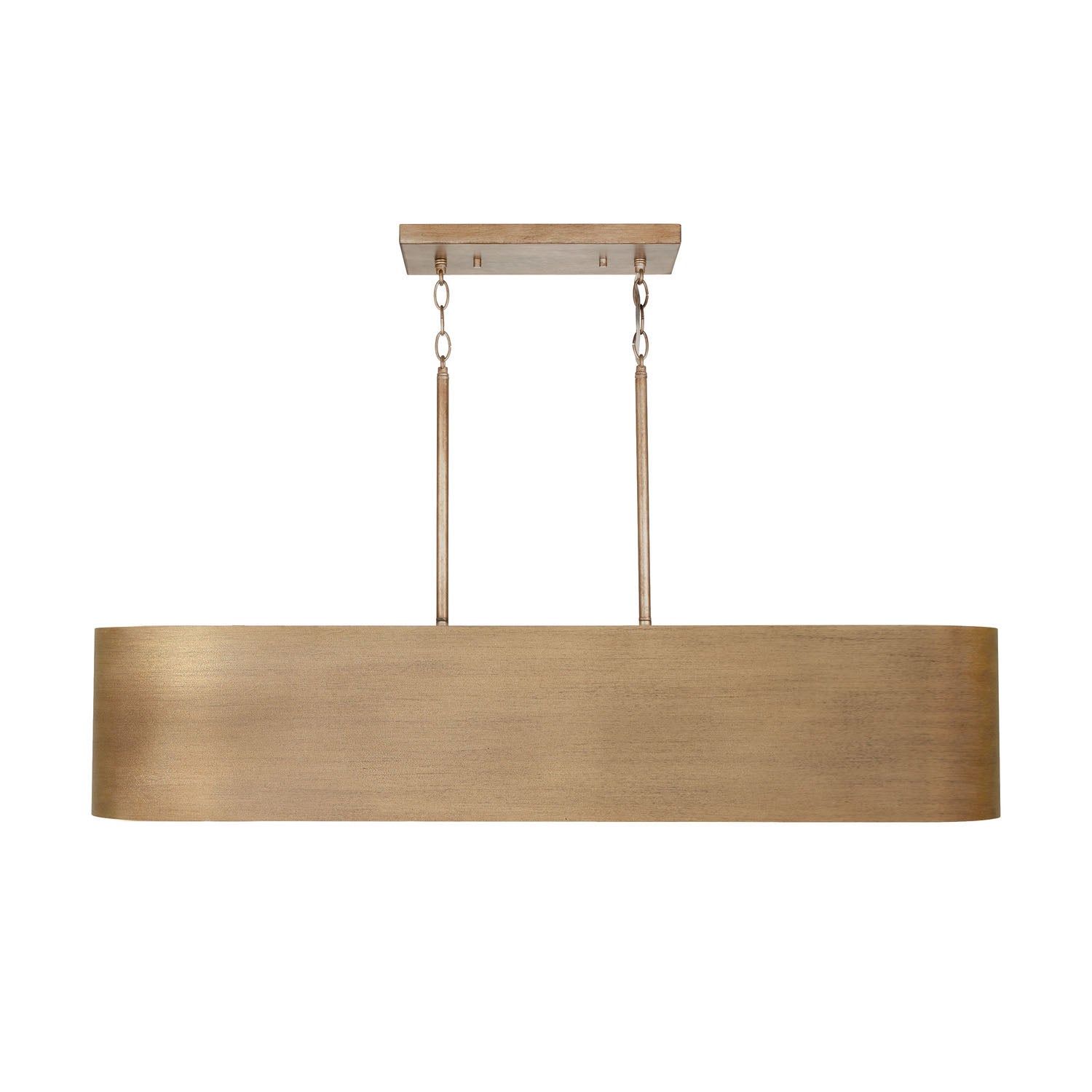 Reed Linear Chandelier 44", Textured Brushed Brass
