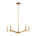 Foster 5 Light Chandelier 28", Satin Brass
