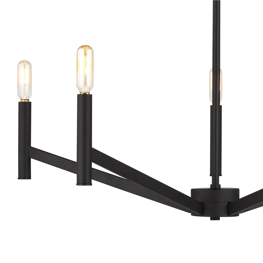 Foster 5 Light Chandelier 28", Matte Black