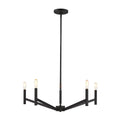 Foster 5 Light Chandelier 28", Matte Black
