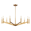 Foster 9 Light Chandelier 36", Satin Brass