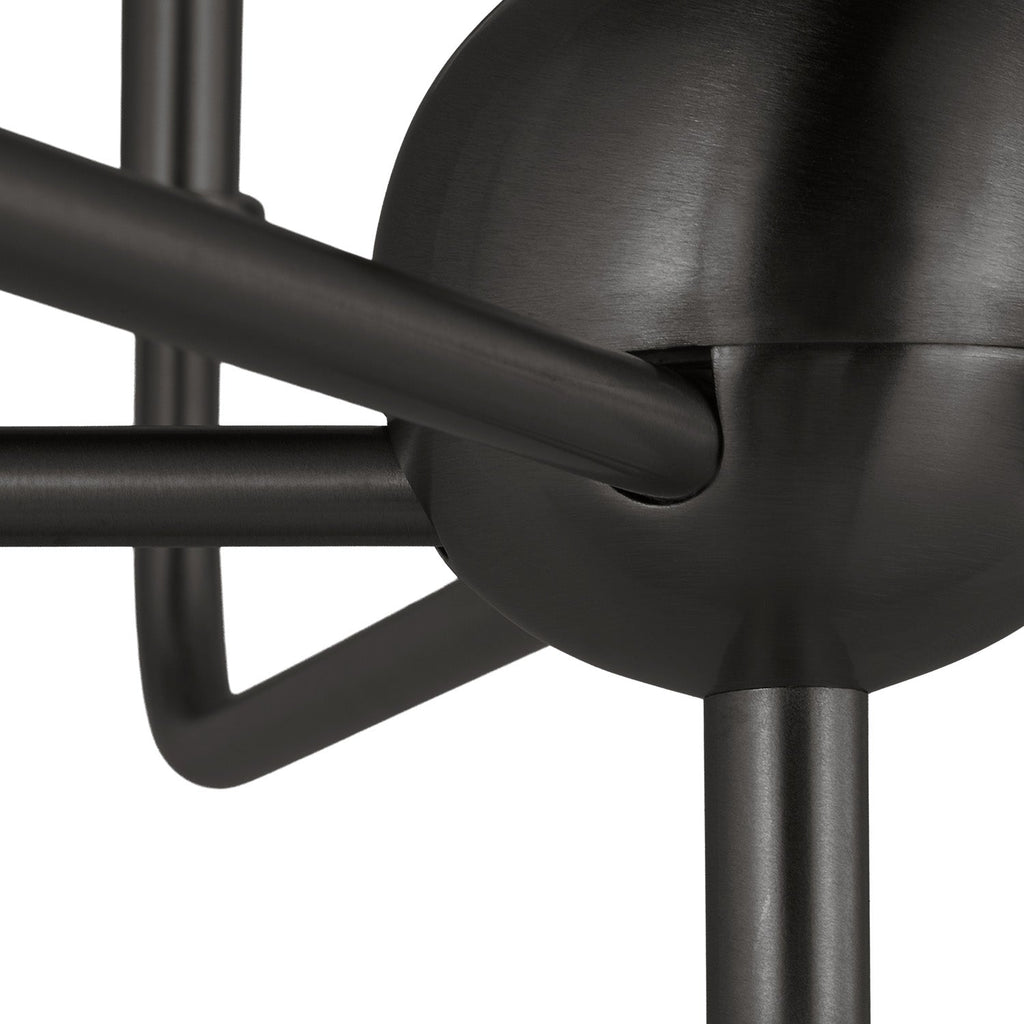 Remington 5 Light Chandelier 26", Matte Black