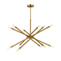 Ferris Large Chandelier 35", Modern Brass