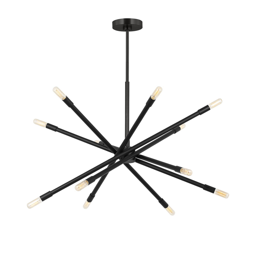 Ferris Large Chandelier 35", Matte Black