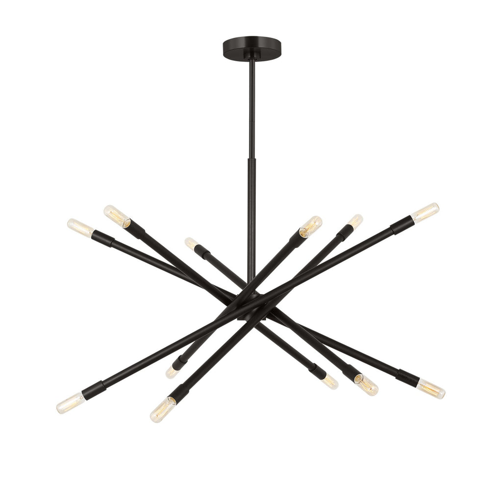 Ferris Large Chandelier 35", Matte Black